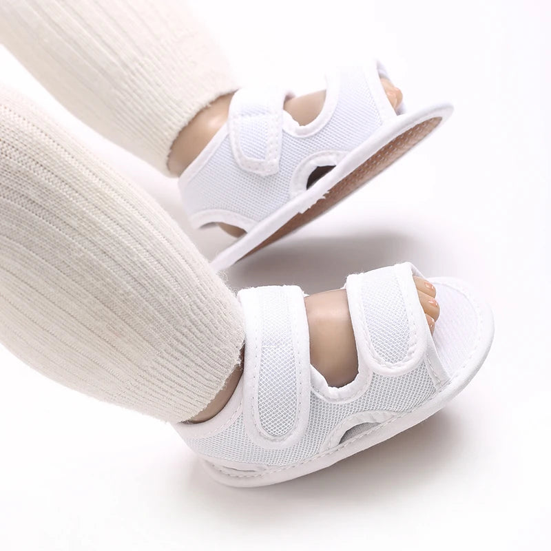 0-18M Baby Walking Sandals - Breathable Anti-Slip Soft Sole Shoes for Newborn Boys & Girls, Summer Infant First Walkers