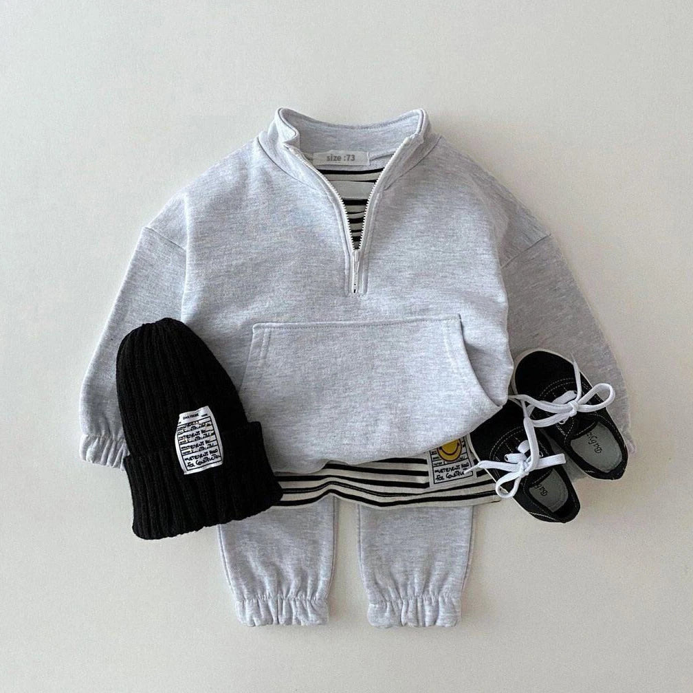 Baby Jungen Mädchen Kleider Set Säugling Kinder Baumwolle Oberteile Jacke Hose Anzug Kleinkind Jungen Sweatshirt Hosen Kleidung 2tlg/Set Trainingsanzug