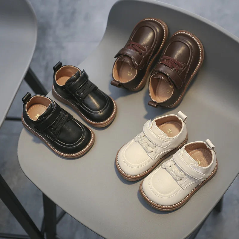 Baby Boys Leather Shoes Spring Autumn Kids Casual Shoes Comfortable British Style Children Birthday Party Shoes Size 15-30