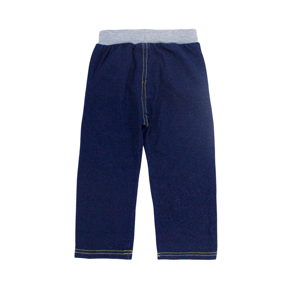 Conjuntos de moda de primavera para niños Ropa para niños 2 piezas conjunto de top y pantalón Abrigo de algodón vaquero + Pantalones vaqueros lisos Conjuntos para bebés niños