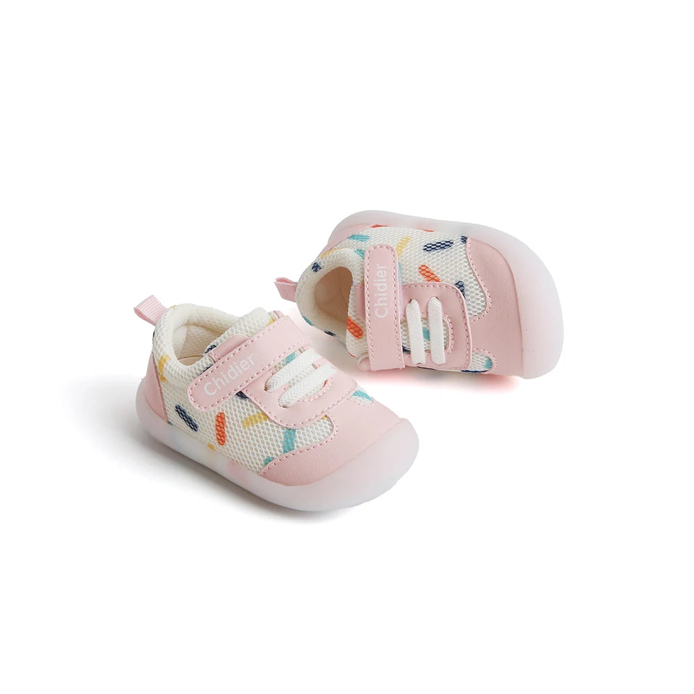 Baby Jungen Mädchen Atmungsaktive Mesh Kleinkindschuhe 1-2 Jahre Rutschfeste Weichsohlen-Sneaker