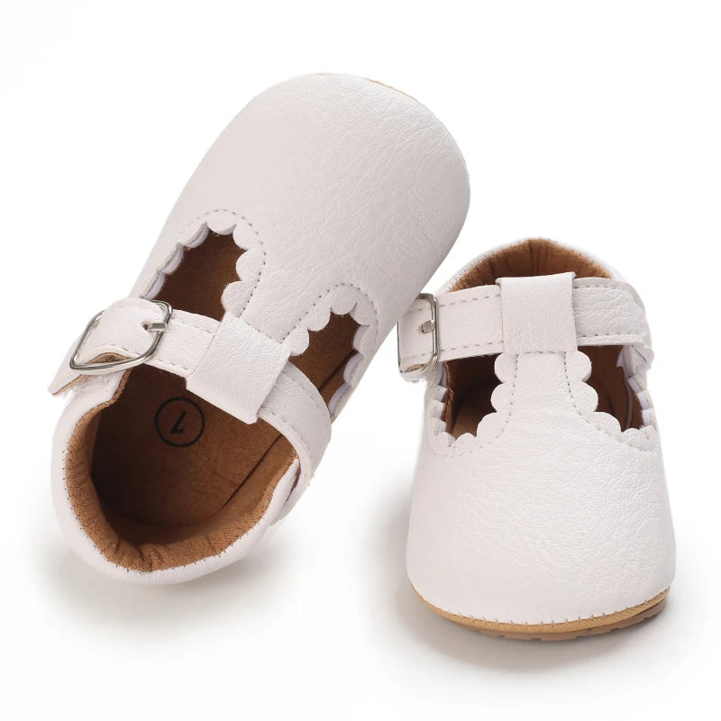 Zapatos de Bebé Clásicos Rayas Cuero Niño Niña Multicolor Suela de Goma Antideslizante Primeros Pasos Mocasines de Bebé
