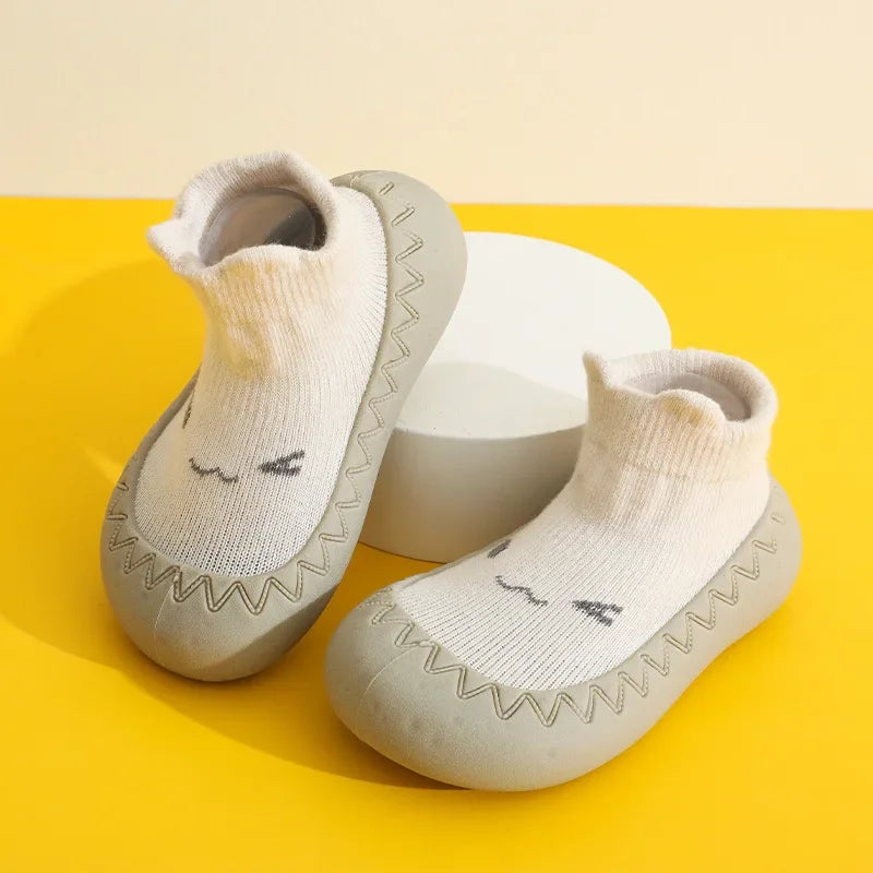 Baby Walking Shoes with Soft Soles, Anti Slip and Breathable Socks, Indoor and Outdoor Boys and Girls Odor Resistant Floor Shoes
