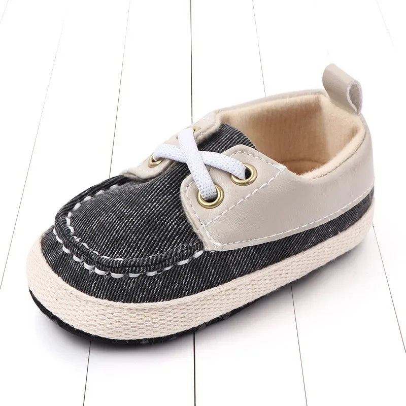 Zapatos de 0-18 meses para bebé niño/niña, zapatillas de tobillo con suela antideslizante, para recién nacidos, primeros pasos, mocasines para cuna