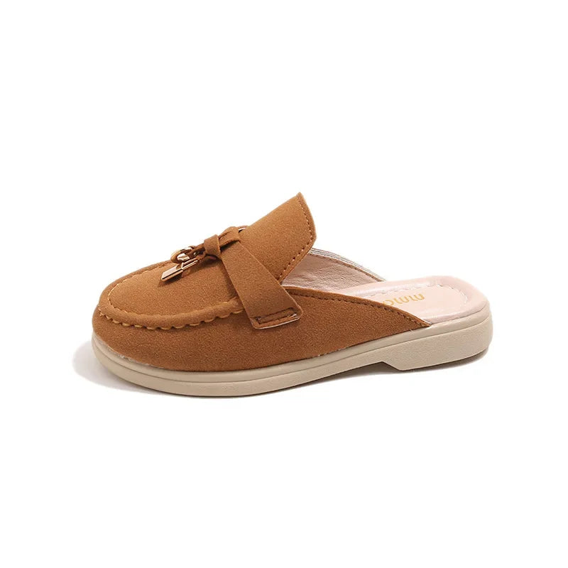 Children Leather Shoes for Girls Boys 2026 Spring Summer New Fashion Korean Style Soft Bottom Anti-slippery Versatile Loafers