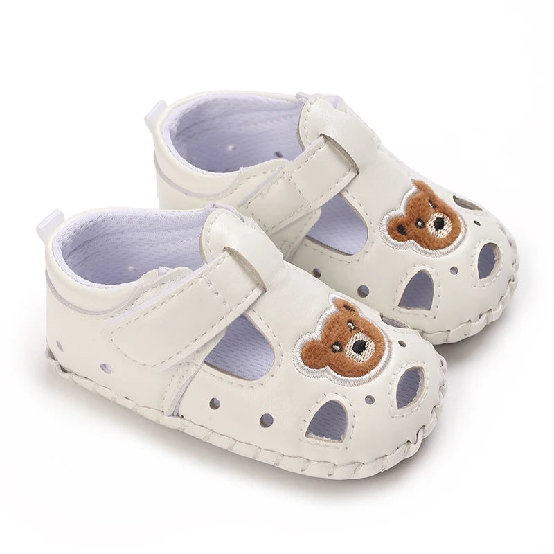 Breathable New Cute Little Bear Baby Sandals Infant Girls Shoes Princess Rubber Sole Non-slip Toddler First Walkers