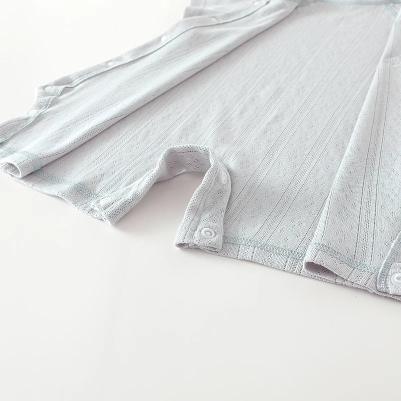Ropa de bebé de verano fina con aire acondicionado, mono de manga larga, ropa de recién nacido, pijama de algodón puro, pelele, ropa de verano para bebé