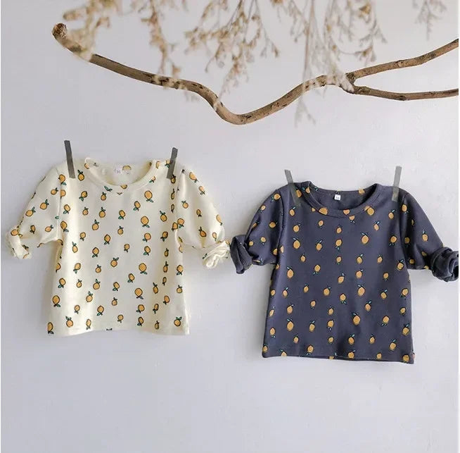 Conjuntos de pantalones cálidos de algodón de cintura alta + blusa de manga larga con cuello redondo, trajes de ropa interior para bebés, niños y niñas, pijamas nuevos y lindos de 0 a 3 años