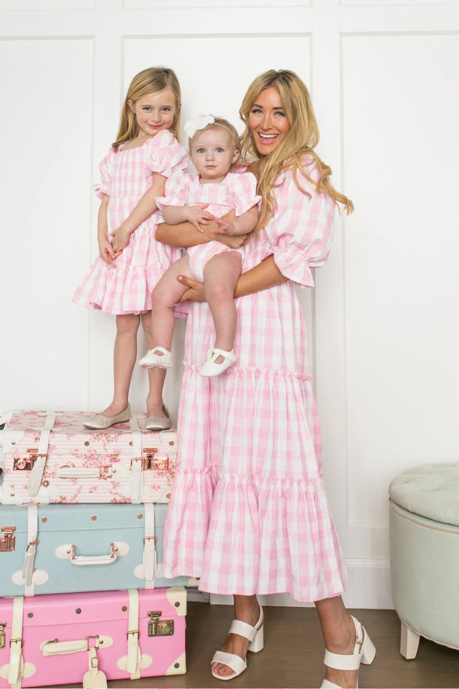 Mother and Daughter Matching Outfits Vestidos Family Matching Dresses Floral Printed Beach Family Look Dress