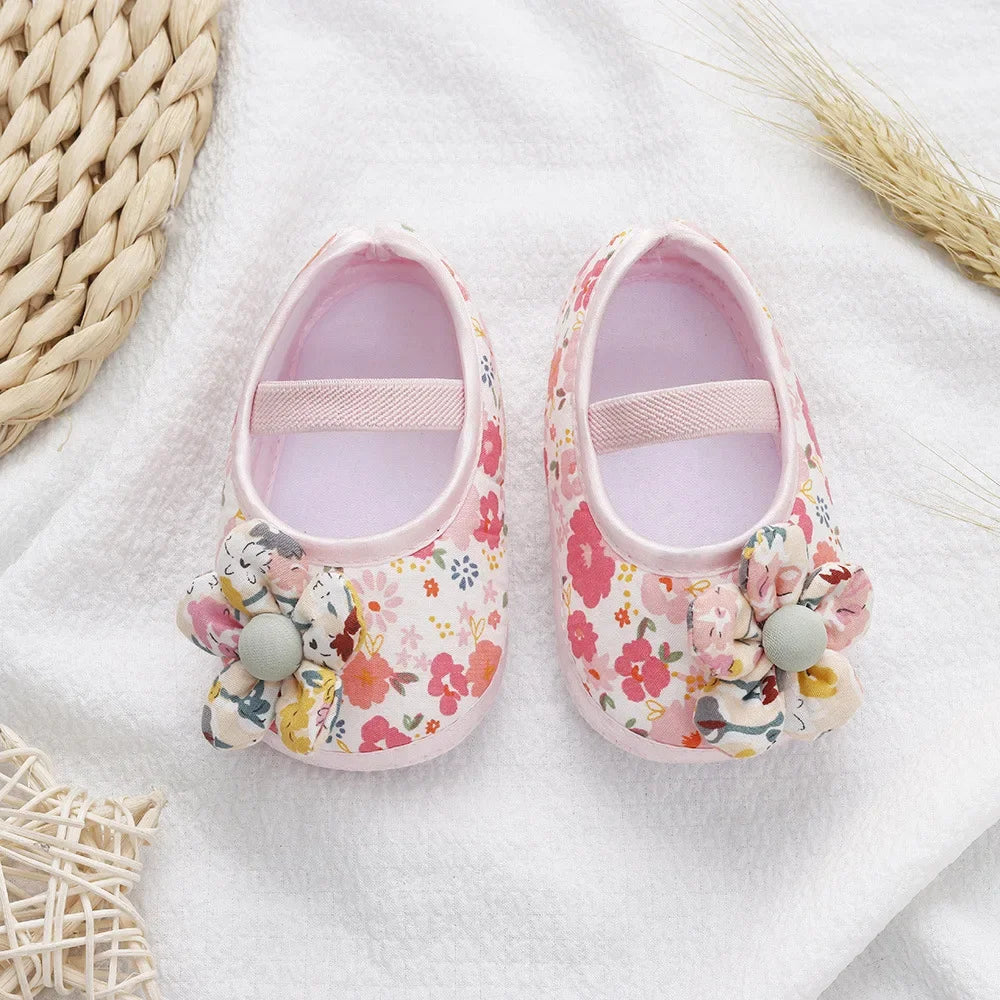 Zapatos de Bebé para Niñas, Flores Coloridas, Zapatos de Princesa, Bebé y Niño Pequeño, Algodón Suave, Antideslizantes, Primeros Pasos, 0-18 Meses