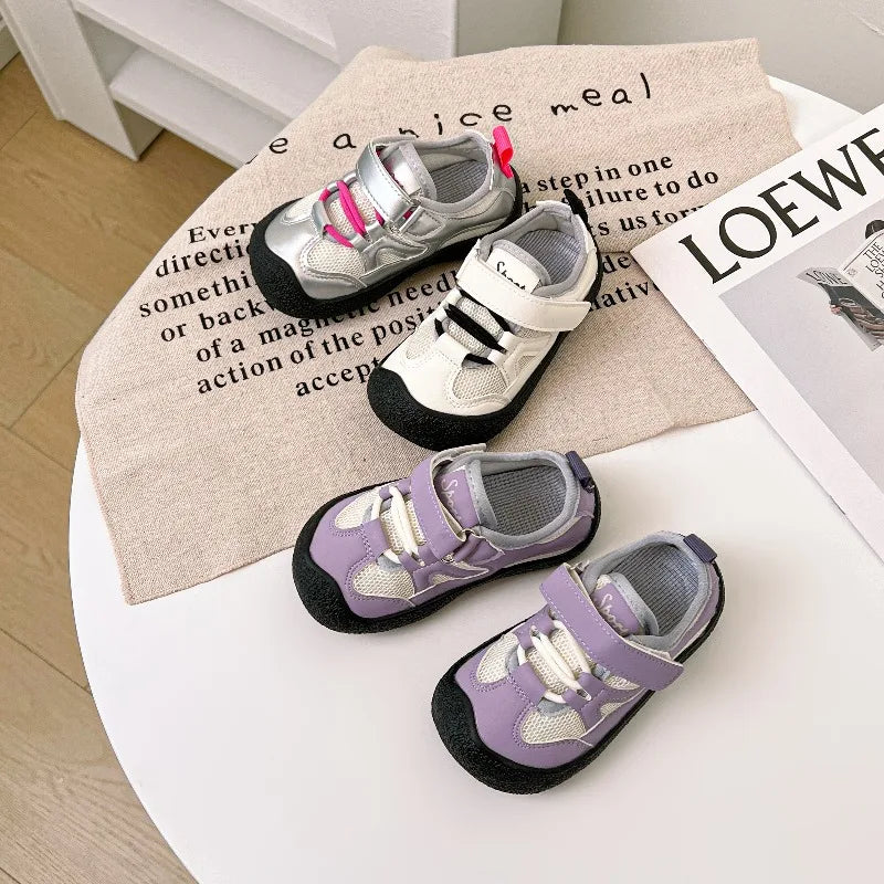 Baby Casual Shoes Toes Capped Toddler Kids Walking Shoes Soft Bottom Non-slip 2026 New Fashion Kids Sports Shoes Breathable