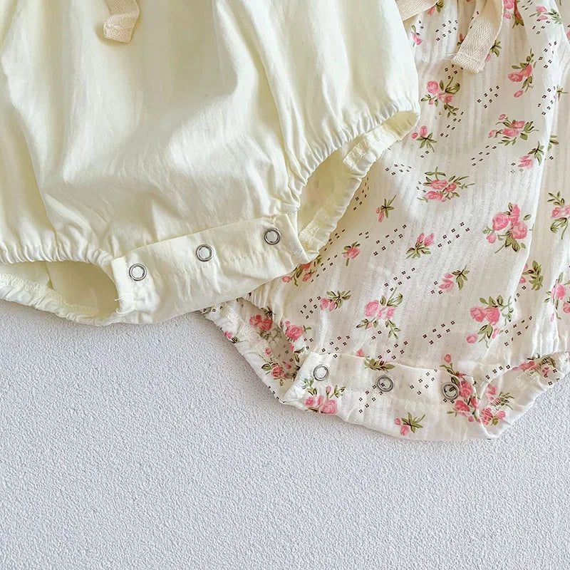 Baby Kleidung Sommer Neugeborenen Kleidung Blumen Strampler TGie Jumpsuits Kurzarm Sonnenschutzanzüge 0-2 Jahre Baby Strampler