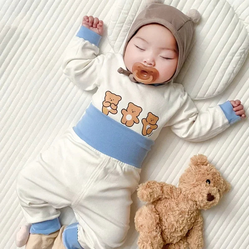 Babykleidung 2-teilige Sets Herbst Winter Baby Schlafanzug Set Unterwäsche Zweiteiler Baumwolle Baby Junge Langarm-Outfit