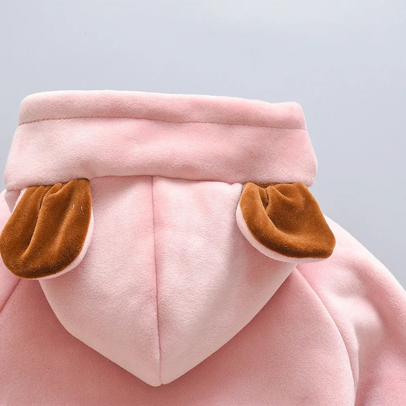 Conjuntos de ropa para niños, moda infantil, camiseta con oso de dibujos animados, chaleco, abrigo y pantalón, traje de 2 piezas, conjuntos deportivos para niños de 1 a 4 años