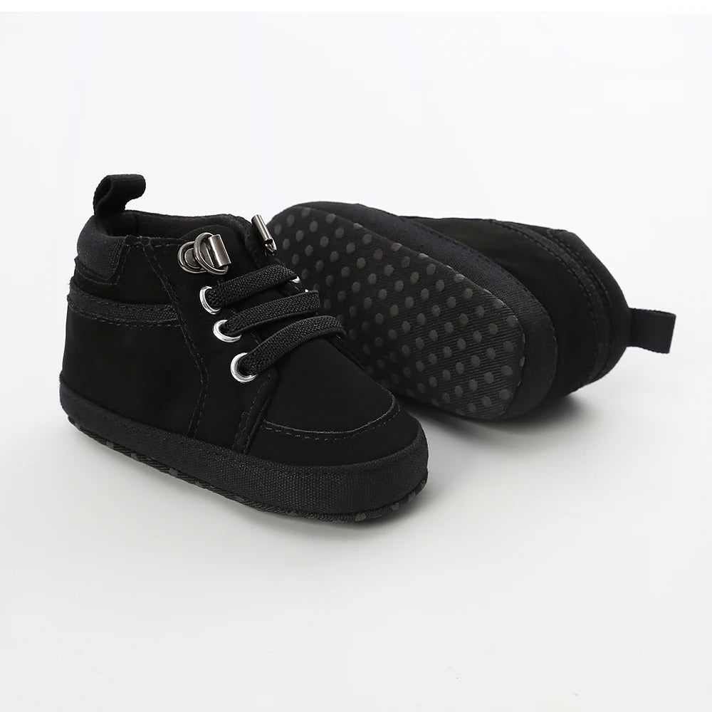 Baby-Sneaker, Kleinkind-Jungen-Mädchen-Sportschuhe, Kleinkind-Freizeitschuhe mit Baumwollsohle, rutschfeste PU-Lauflernschuhe, Krabbelschuhe, Basketballschuhe