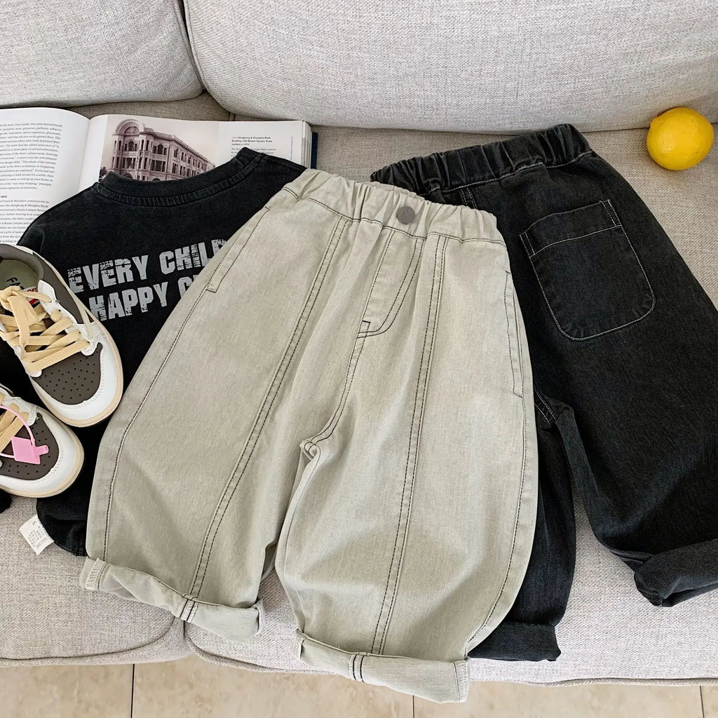 Pantalones para niños 2026 Otoño Invierno Pantalones holgados a cuadros para niños Moda Pantalones deportivos para niños pequeños Joggers Ropa para bebés
