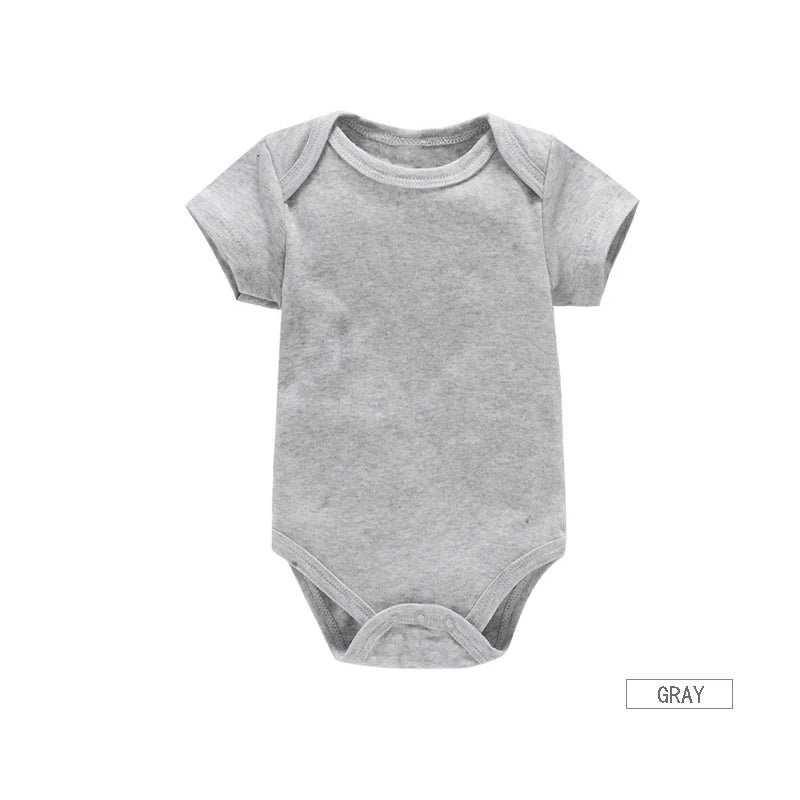 Baby Clothes Boy/Girl Baby Bodysuit Summer Clothes Solid Color Romper Soft Cotton Jumpsuit For Newborns Clothing 2024 New