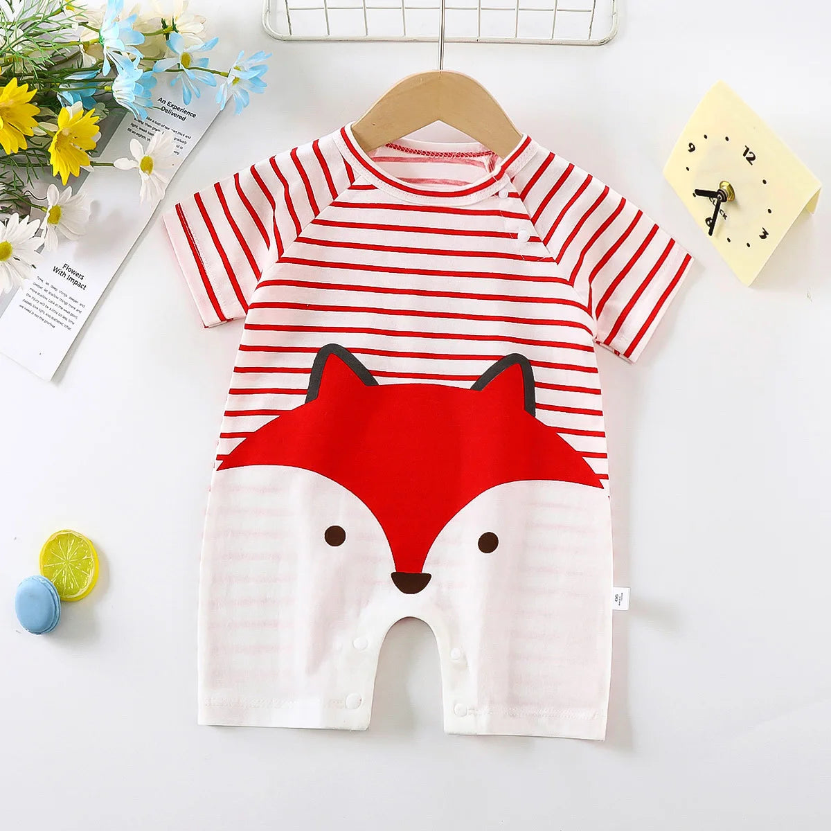 Newborn Baby Clothing Boys Girls Baby Clothes item Cotton Bodysuit Summer Short Sleeve Romper Infant Toddler Sleepwear