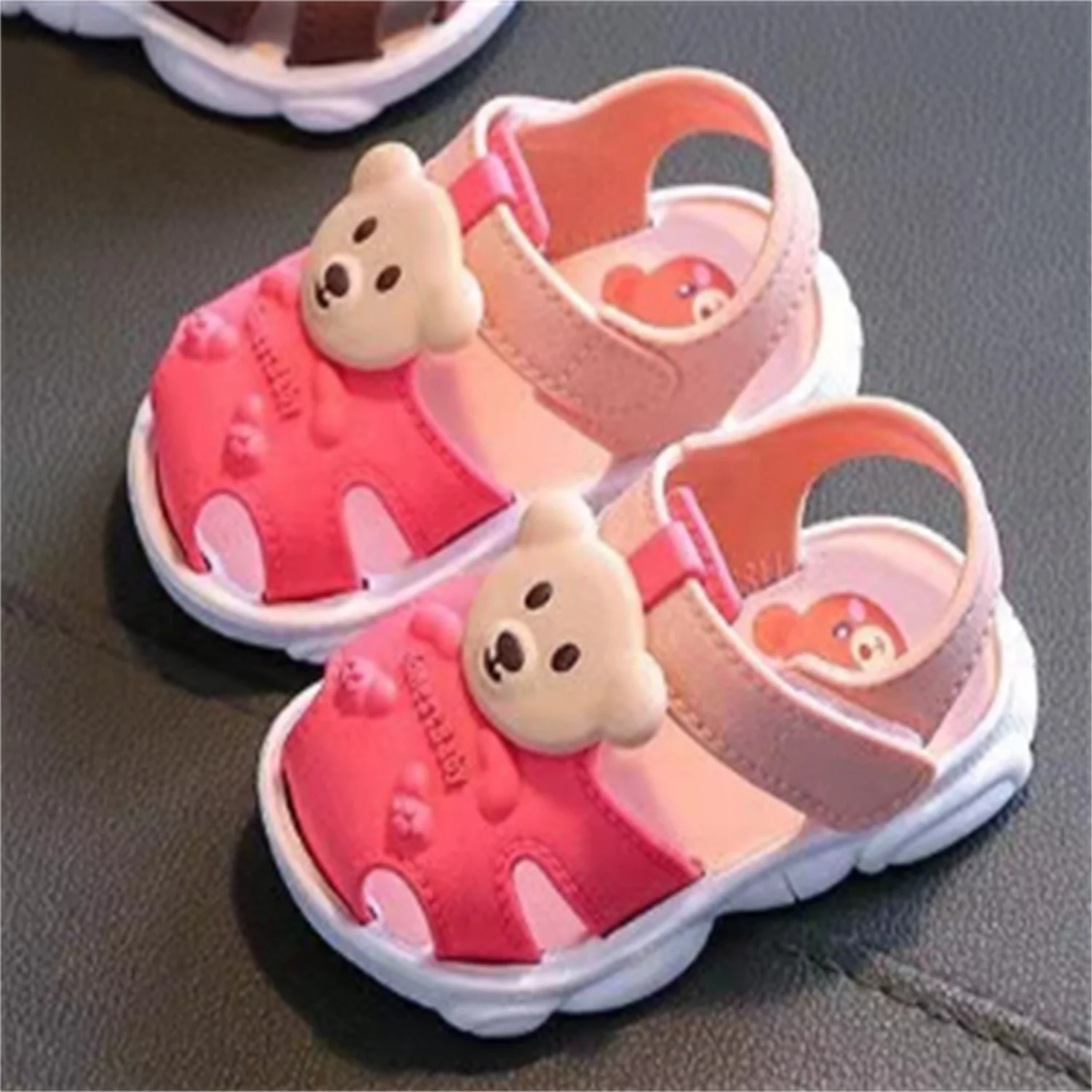2025 Baby Sandals Summer Headed Vulnerable Shoes Breathable Sandals Baby 0-1-2-3 Years Old Non slip Soft Sole Walking Shoes