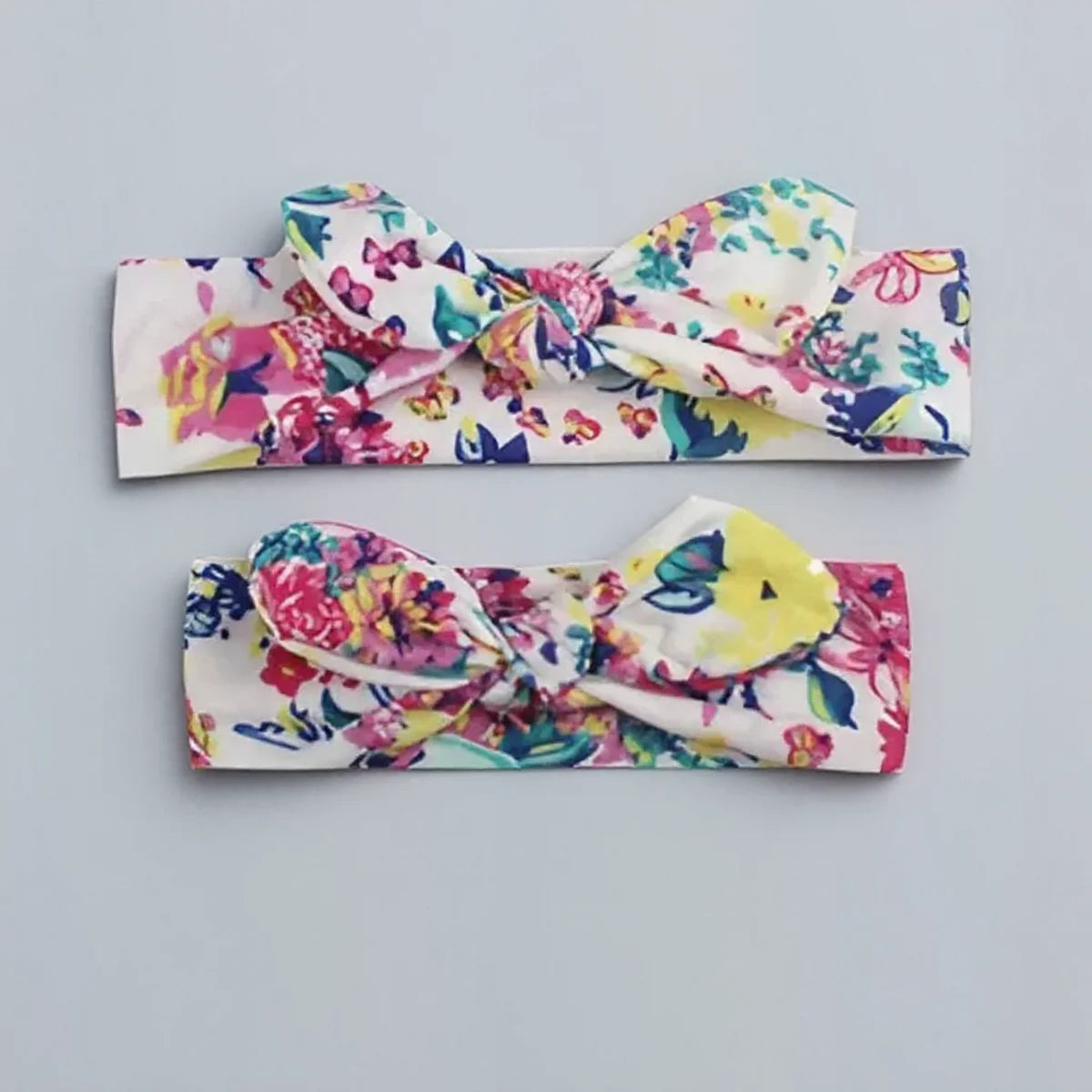 New Mother & Baby Bunny Ears Headbands 2PCS - Bow Hair Accessories Elastic Headband for Infants Toddlers Girls