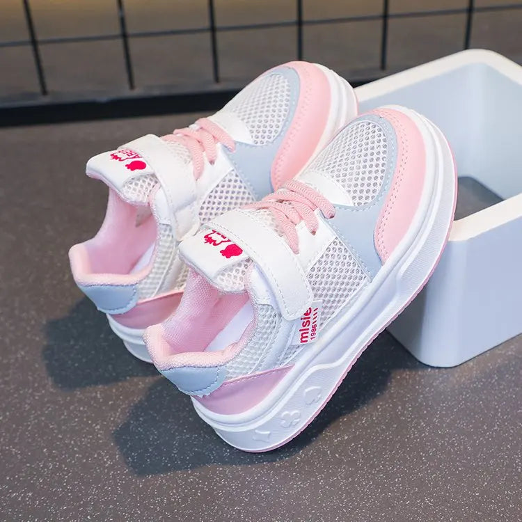 2026 New Leather Kids Running Shoes youngsters teens Casual Fashion Walking Sneakers Breathable Non-slip Girl Tennis Footwear