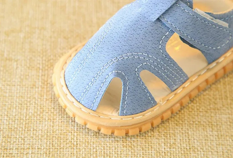 2025 Baby Sandals Toddler Boys First Walkers Newborn Girls First Shoes Indoor Soft Sole Infant Sandals Summer Beach Baby Shoes