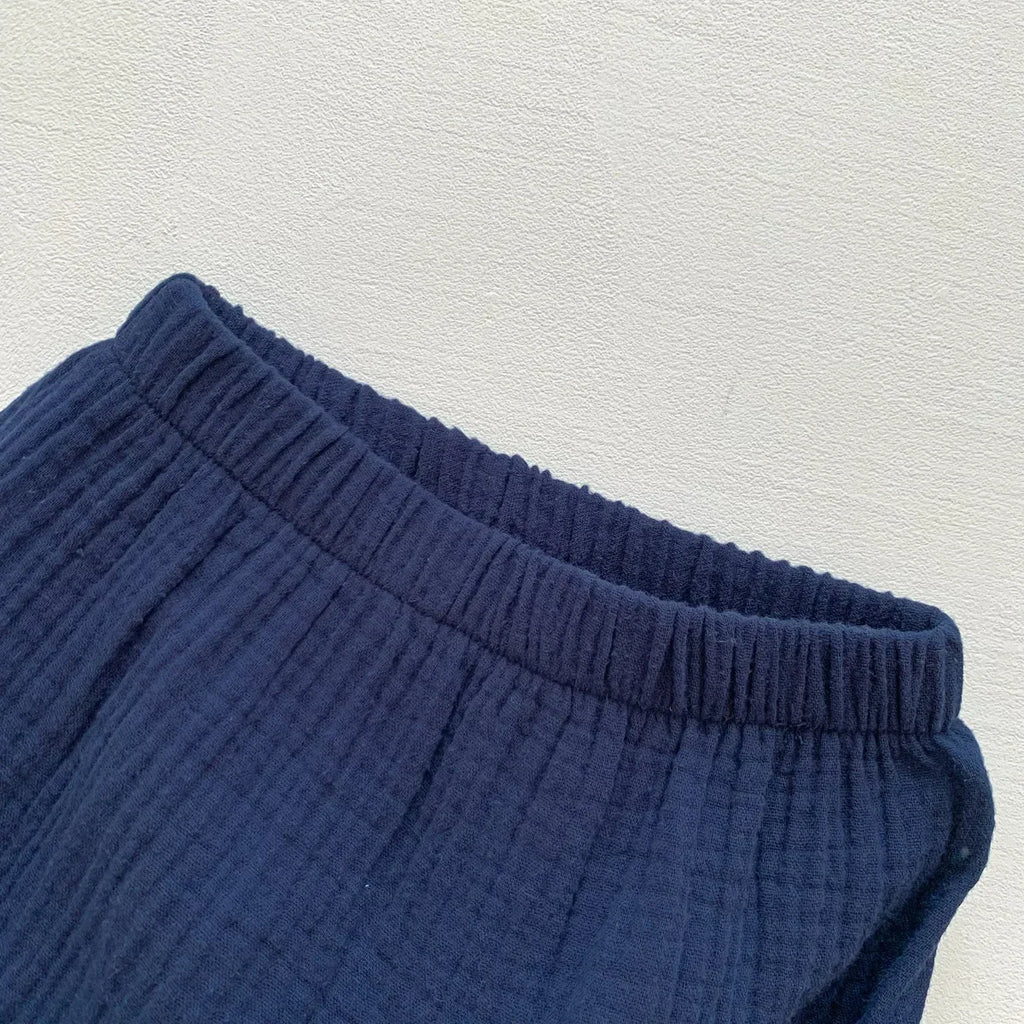 Neu im Herbst Kinder Baby Mädchen Langarm Marineführer Bären Oberteil T-Shirts + einfarbige Shorts Kleinkind Baby Baumwoll-Kleidungsset 2tlg.