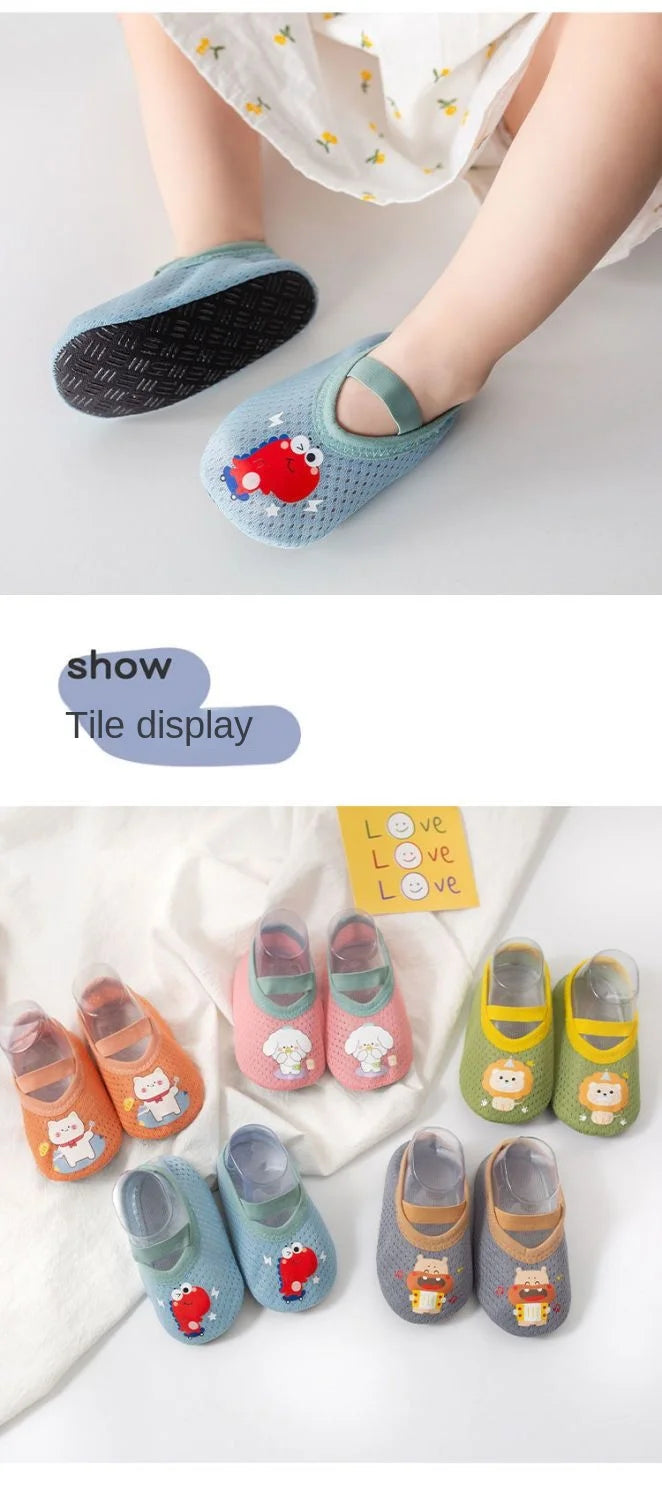 Baby Kleinkinderschuhe Lauflernschuhe rutschfeste Verdickung Schuhe Socken Bodenschuhe Fußsocken Tierstil für Babys Hausschuhe