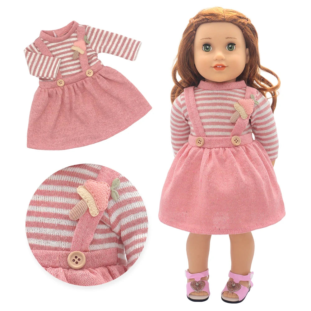 Baby Born Doll Outfits For 13-18 Inch Newborn Doll Cute Jumpers Rompers Suit+Shoes Doll Accessories Festival Birthday Gift