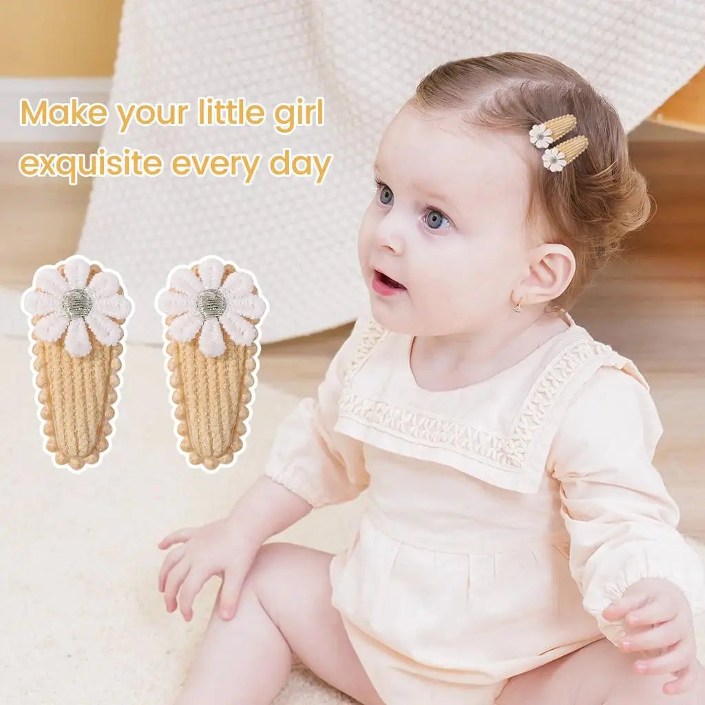 50 horquillas BB estampadas de color aleatorio, accesorios para el cabello, pasador de lona hecho a mano con flores, pinzas dulces para niñas, tocado