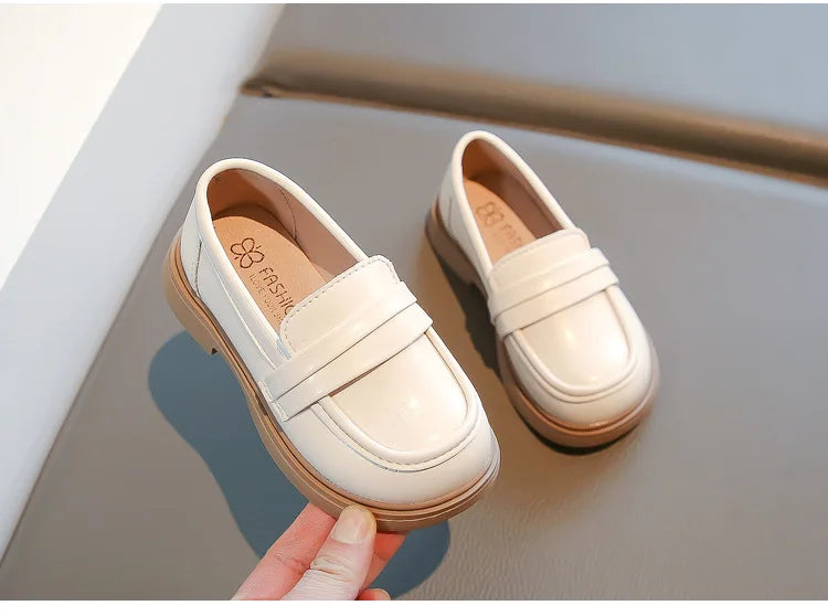 Children Leather Shoes for Boys Girls Kids Loafers Slip-on School Flats Casual Sneakers for Wedding Formal Occasions Party 23-35