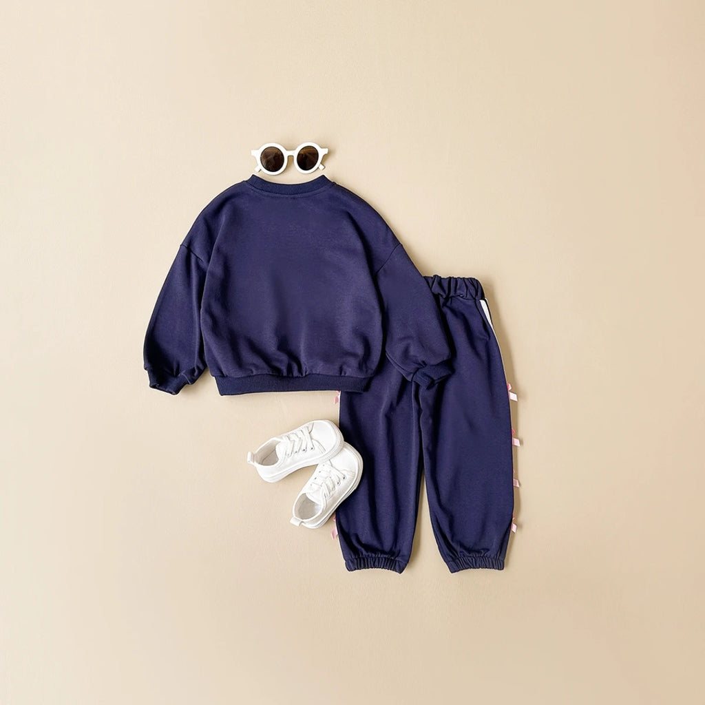 Baby Girl Clothes Toddler Sets Cotton Love Sweatshirt Long Sleeve Top+Bow Pants Spring Newborn Kids Clothing Infant Outfit Suits