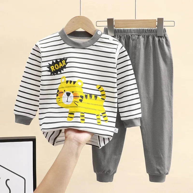 Baby Pure Cotton Clothing Children Autumn Clothes Pants Sets Home Clothes For Baby Infant Newborn Outfit Child New Set Pajamas