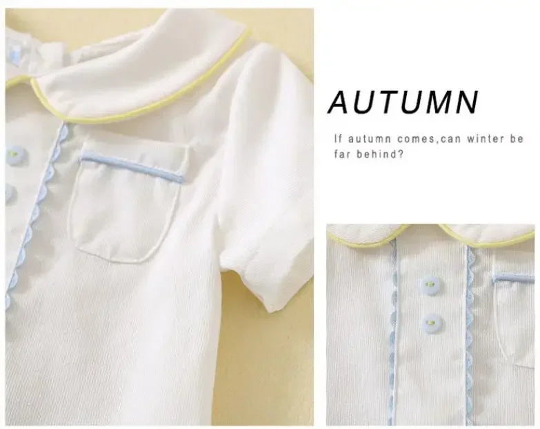 Spanish Toddlers Clothing Baby Boys Clothes Boutique Sets Outfit White Shirt Short 2pcs Plaid Pants Children Costume Kids Casual