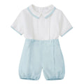 Conjuntos de dos piezas de verano de caballero para niños de 9, 12, 18, 24, 36 meses, ropa de cumpleaños o boda para bebés, de algodón suave