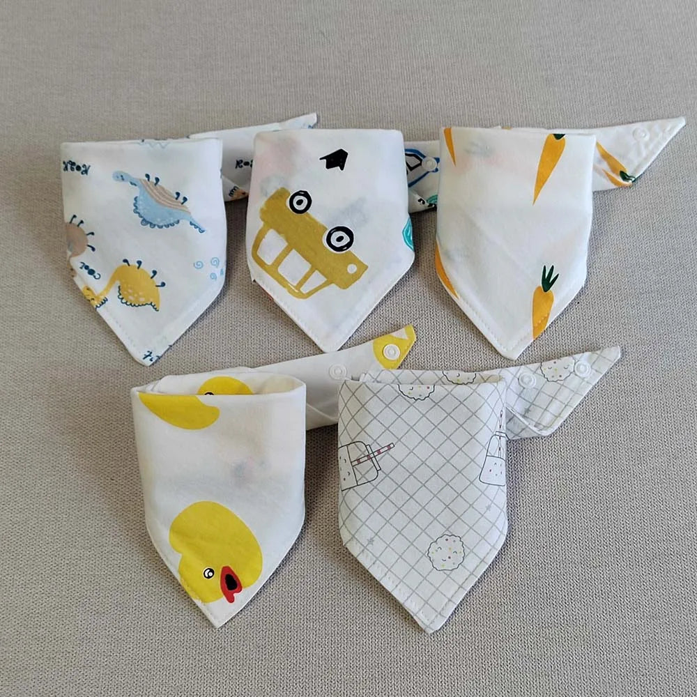 Baby Bibs For Newborn Cotton Summer Thin Saliva Towel Cotton Infant Feeding Bib Triangle Scarf Bibs Absorbent Boy Girl Apron