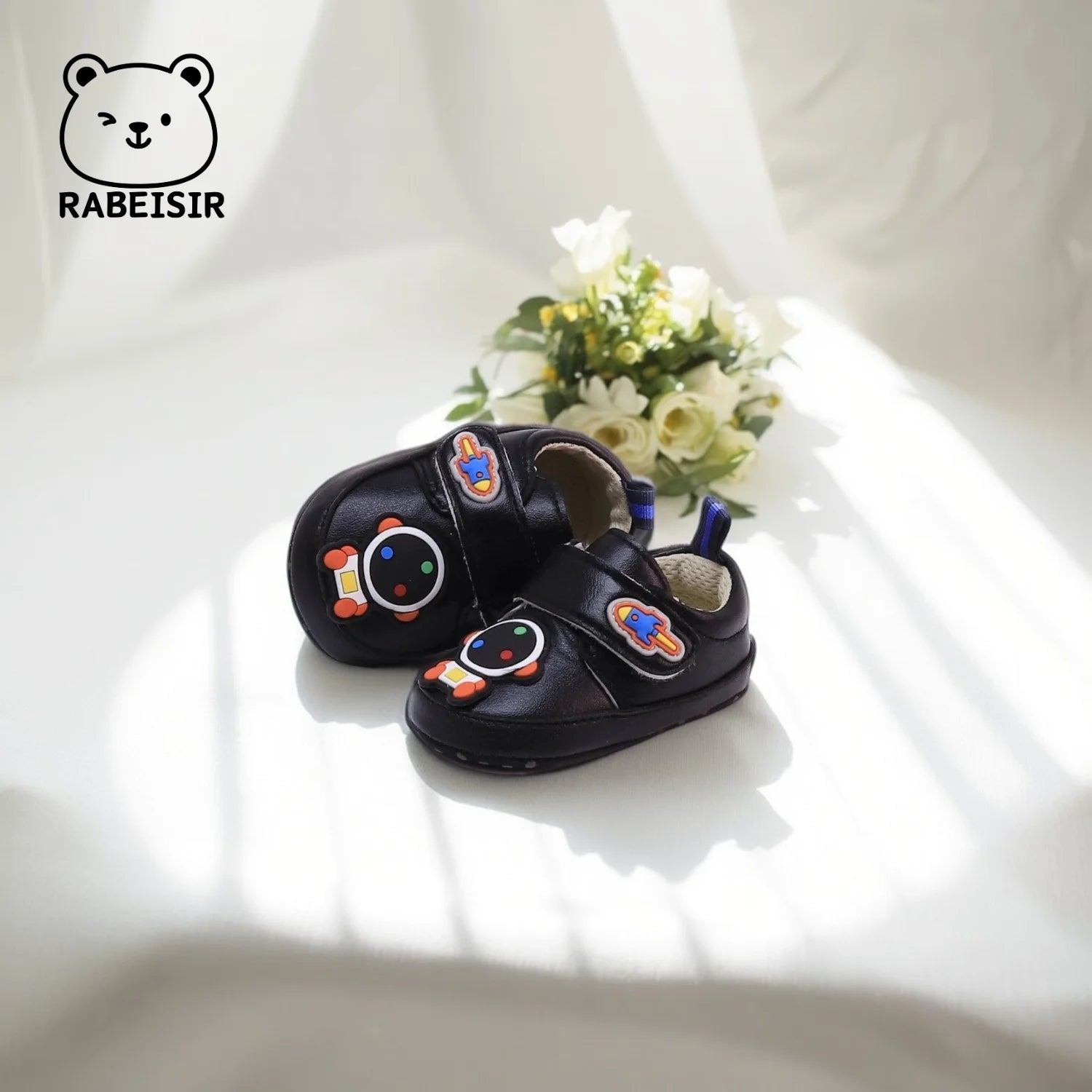 Baby Boy Sneakers 0-1 Years Old Baby Toddler Shoes Soft Sole Breathable Non-Slip Cartoon Pattern