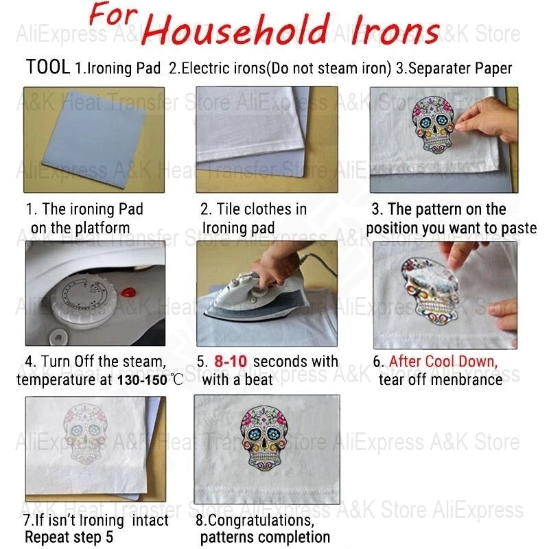 Mom Mother's Day Iron On Patches DIY Heat Transfer Decals for Clothing T-Shirts Bags  Mama Gift transfer decal painting
