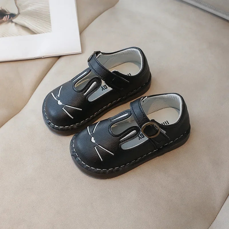 2025 Children Leather Shoes for Girls Spring Autumn New Fashion Korean Style Soft Bottom Anti-slippery Versatile Baby Shoes