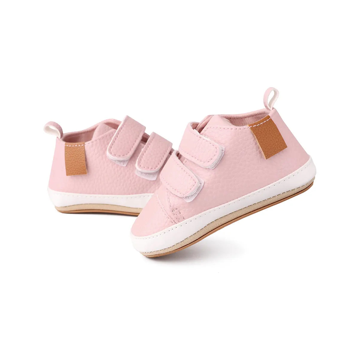 Zapatos de bebé, zapatos de bebé de primavera y otoño de 0 a 1 año, zapatos de bebé con doble velcro, suela blanda casual antideslizante, zapatos de bebé de caña baja
