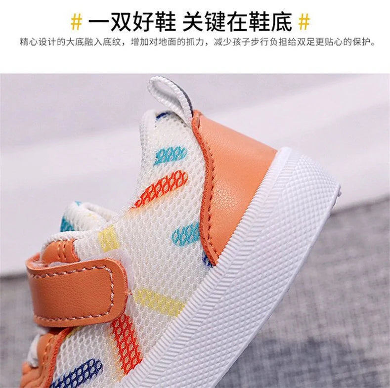 Baby Walking Shoes Spring Autumn Mesh Soft Soled Functional  Boys Girls 1-3 Year Sneakers For Kids Baby Girl