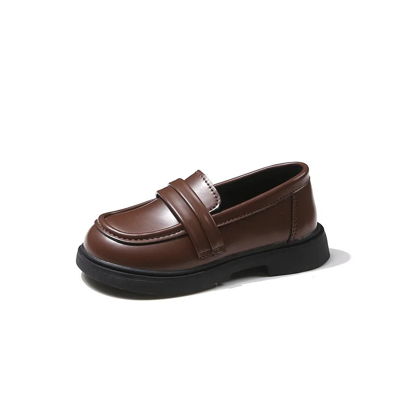 Children Leather Shoes for Boys Girls Kids Loafers Slip-on School Flats Casual Sneakers for Wedding Formal Occasions Party 23-35