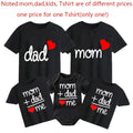 Mom Dad Me Family Matching Outfits Father Daughter Son Clothes Look Tshirt Dad and Me Dad Baby Kids Clothes Valentine Family Set