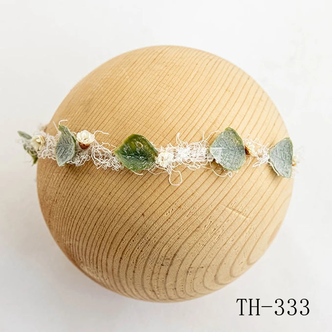 Newborn Headband for Photography Props Flower Baby Girl Tieback Flowers Pearl Wreath Newborn Photography Infant Hair Accessories