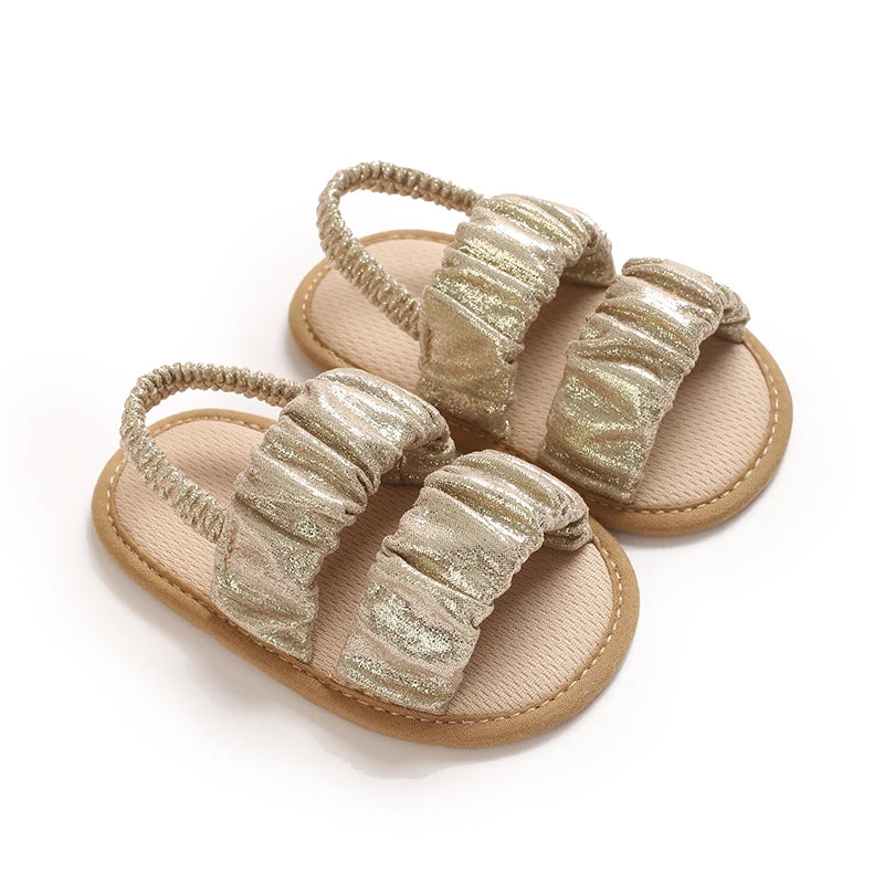 Solid Color Baby Sandals For Summer Soft Soled Non Slip Baby Walking Shoes For 0-18 Months Breathable And Anti Drop Shoes