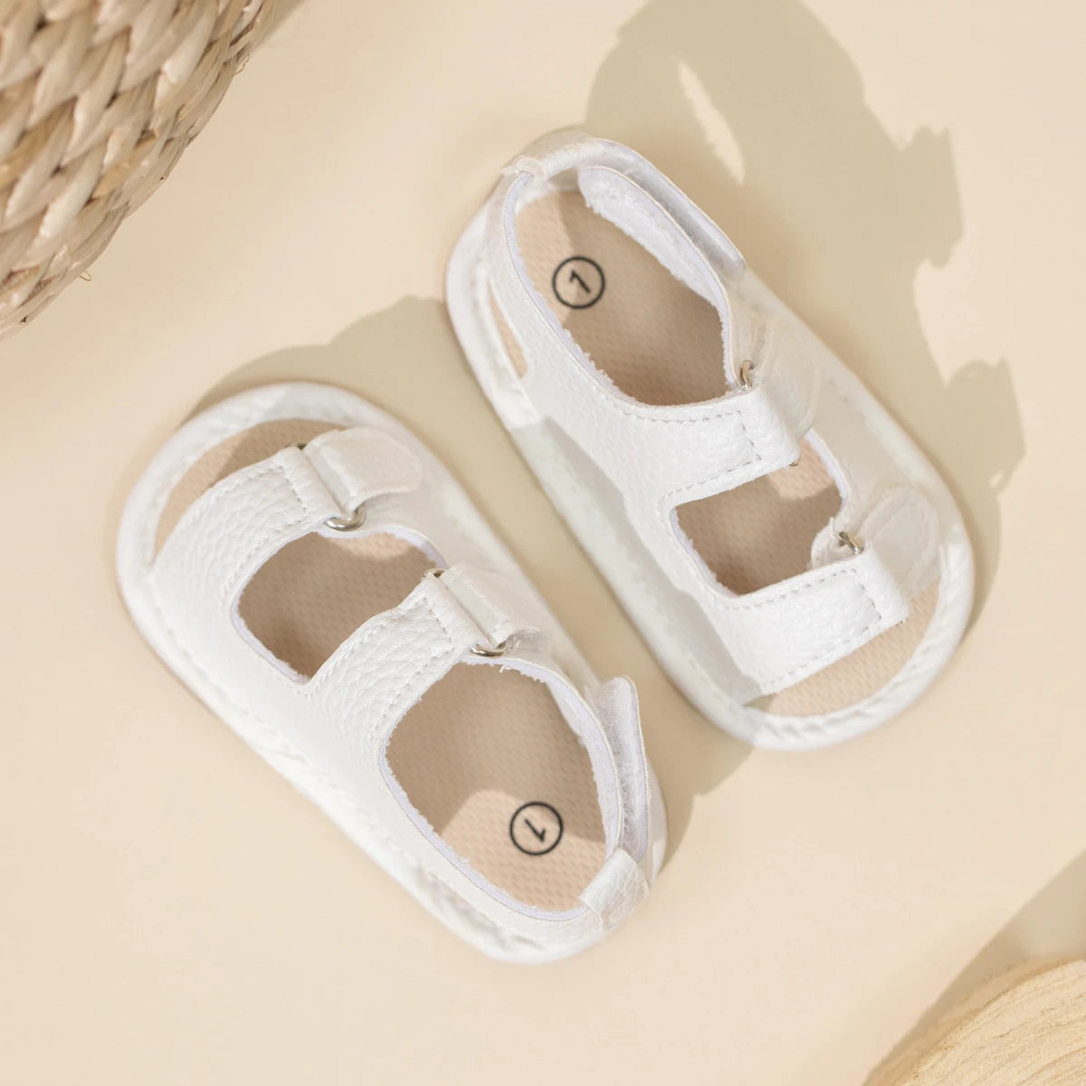 New Baby Sandals Baby Shoes Baby Boy Girl Sandals PU Soft Bottom Sole Anti-Slip Infant First Walker Crib Shoes Newborn Moccasins