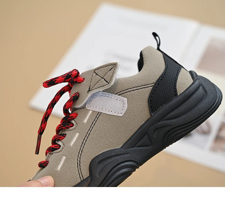 Baby Girls Boys Genuine Leather Sneakers Autumn Kids Casual Shoes Non-slip Soft Sole Infant Toddler Shoes Children Hiking Shoes