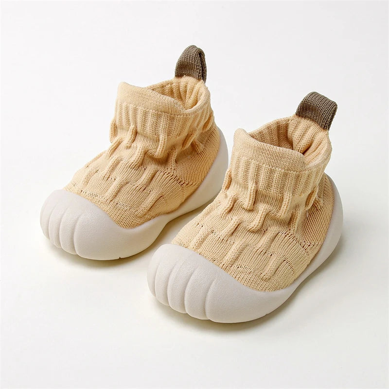 Spring Autumn Baby Boys Girls High Top Walking Shoes Kids Sneakers Child Soft Sole Anti Slip Knitted Infant Newborn Socks Shoes