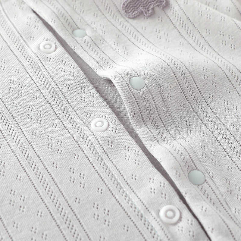 Ropa de bebé de verano fina con aire acondicionado, mono de manga larga, ropa de recién nacido, pijama de algodón puro, pelele, ropa de verano para bebé