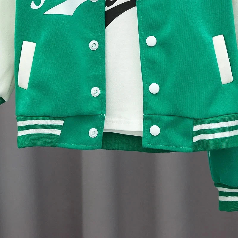 Baby Baseball Clothing Suit Boys Girls Casual Sports Sets 3 Pcs Coat Pants tripartite Spring Autumn Thin Baby Tracksuit Outfits